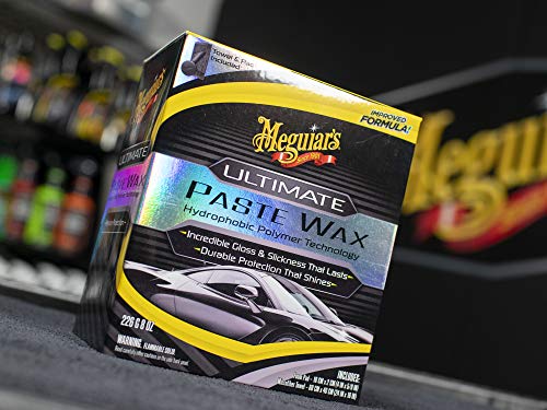 Meguiar's Ultimate Paste Wax, Durable Protection That Shines, Towel and Pad Included - 8 Oz Container
