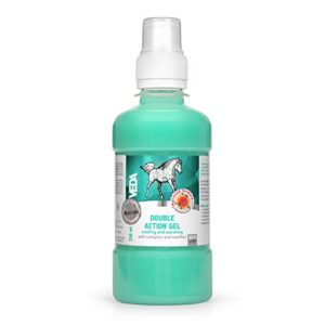 DOUBLE ACTION (Cooling and Warming Effect) Liniment Gel for Sore Muscles and Joints made with Camphor and Menthol for Horses. Effective Post Workout Recovery and Pre-Workout Leg and Spinal Care Rub