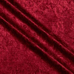 barcelonetta | panne velvet velour fabric | 96% polyester 4% spandex | 60" wide | sewing, apparel, costume, craft (red, 2 yards)