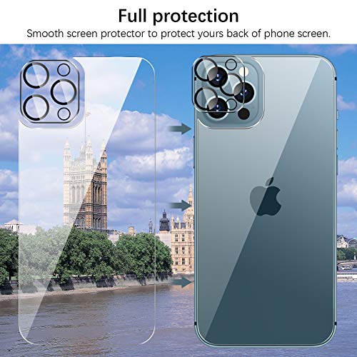 BREAKiX [3+3+3 Pack] Screen Protector Compatible with iPhone 12 Pro Max (6.7 inch), Front + Back Screen Protector + Camera Lens Protector Tempered Glass 9H HD [Installation Frame] [Precise Cutout]