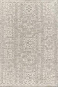 momeni hampton transitional indoor/outdoor area rug, grey, 2' x 3'