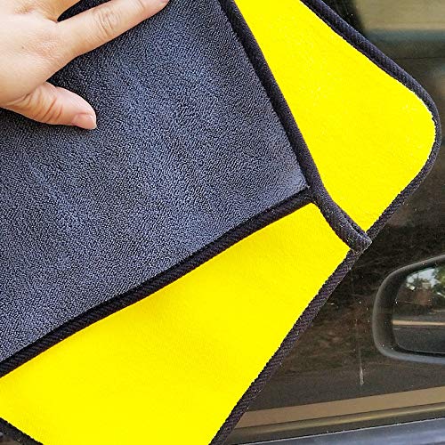 Soft Microfiber Towel for Washing, Drying, Detailing Vehicle, Absorbent Car Wash Towels, Micro Fiber Clothes for Car Detailing/Interior Lint Free 600GSM ,6 Pack 16 x 16inches