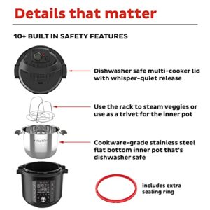 Instant Pot Pro 10-in-1 Pressure Cooker, Slow Cooker, Rice/Grain Cooker, Steamer, Sauté, Sous Vide, Yogurt Maker, Sterilizer, and Warmer, Includes Free App with over 1900 Recipes, Black, 8 Quart