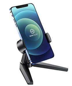 wixgear phone holder for desk, premium adjustable phone stand for desk, home office accessories, desktop phone holder mount for iphone and all smartphones