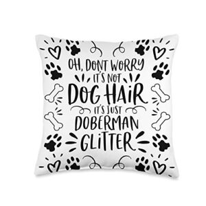 dog lover home decor & dog mom gifts & accessoires gift doberman home decor dog mom throw pillow, 16x16, multicolor