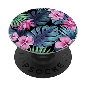 exotic summer vacation hawaii plant flower hibiscus tropical popsockets popgrip: swappable grip for phones & tablets