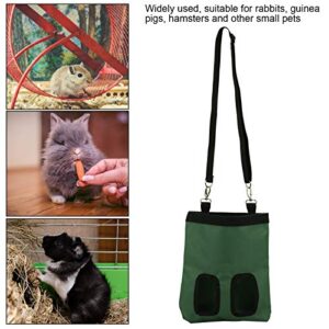 Rabbit Feeding Bag, Hanging with Feeding Hole 600D Oxford Cloth Hay Feeding Bag, for Small Pets Rabbit Small Animals(Green)