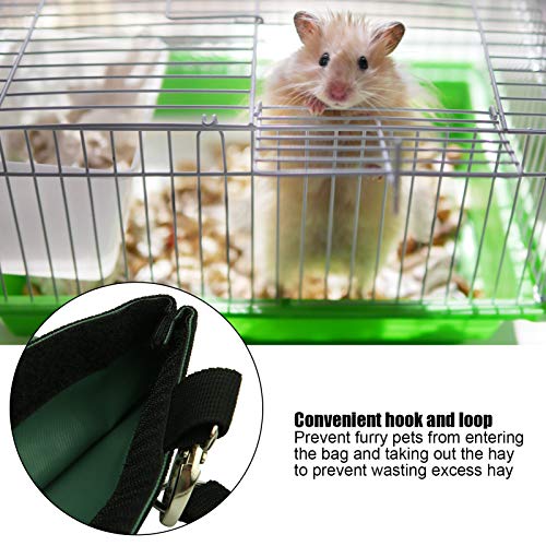 Rabbit Feeding Bag, Hanging with Feeding Hole 600D Oxford Cloth Hay Feeding Bag, for Small Pets Rabbit Small Animals(Green)