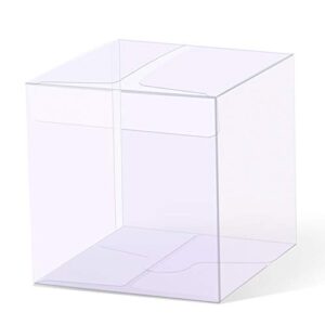 yozatia 25pcs transparent boxes 4 x 4 x 4 inch, candy box, clear favor boxes gift boxes for wedding, party and baby shower favors