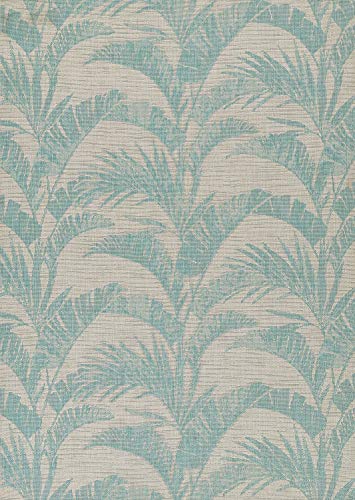 Momeni Riviera Transitional Indoor/Outdoor Area Rug, Aqua, 5'3" X 7'