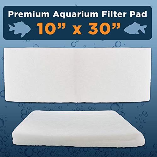 Master Pet Supply Premium Aquarium Filter Pad, Cut to Fit 10" by 30" Micron Filtration Media for Freshwater, Saltwater Aquariums, Fish Tanks, Koi Ponds, Terrariums, Reefs - Clean Crystal Clear Water
