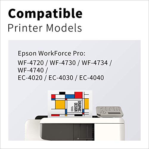 802 LemeroUexpect Remanufactured Ink Cartridge Replacement for Epson 802XL 802 XL T802XL Ink Combo Pack for Workforce Pro WF-4740 WF-4730 WF-4734 EC-4020 Printer Black, 2P