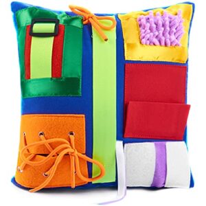 dementia pillow | calming & comforting activities for adults with dementia | fidget pillow | dementia products for elderly | sensory pillow | helps with: alzheimers, dementia, asperger’s & autism