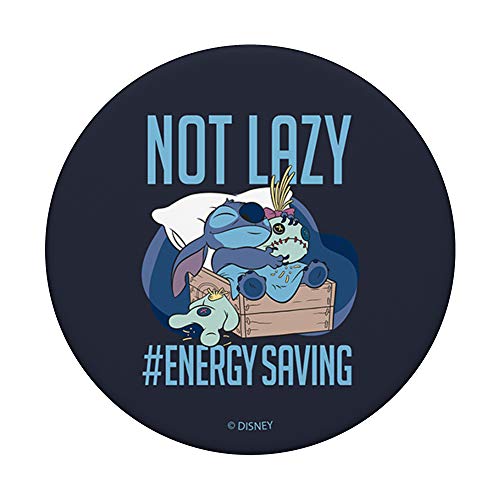 Disney Lilo & Stitch Not Lazy Energy Saving PopSockets PopGrip: Swappable Grip for Phones & Tablets