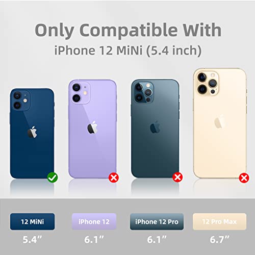K TOMOTO Compatible iPhone 12 Mini Bumper Case (5.4 Inch), Soft Liquid Silicone Bumper Case [Shock-Absorb] [Raised Edge Protection] [Drop Protection] [MagSafe Compatible] Frame Bumper Case, White
