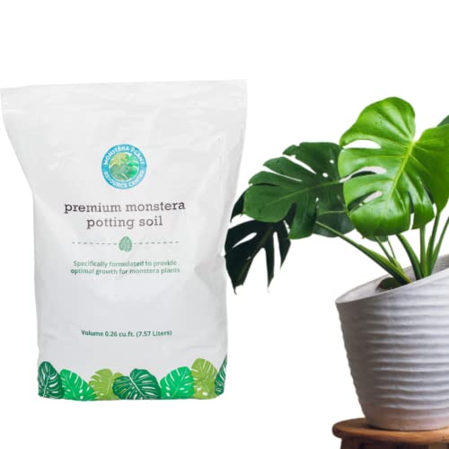 Premium Monstera Potting Soil - Quick Drain Potting Soil for Monstera Deliciosa/Swiss Cheese Plant