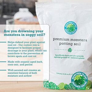 Premium Monstera Potting Soil - Quick Drain Potting Soil for Monstera Deliciosa/Swiss Cheese Plant