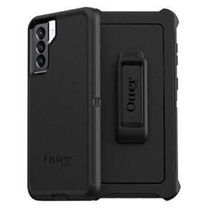 otterbox for samsung galaxy s21+ 5g, superior rugged protective case, defender series, black - non-retail packaging