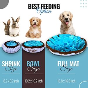 TOMAHAUK Snuffle Mat for Dogs – Interactive Feed Game/Dog Puzzle Toy That Helps with Stress Relief, Foraging Skills, Brain Stimulation and Boredom (Blue)