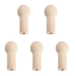 doitool 8pcs wood shaker pegs unfinished wooden peg hooks hanger for coat wall racks hanging towels organizing cups mugs headphone 51mmx23mmx15mm