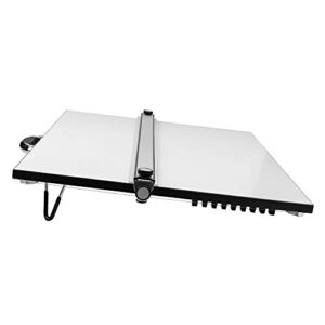 Pacific Arc Table Top Drawing Board with Parallel Bar, White, 24 inches by 36 inches