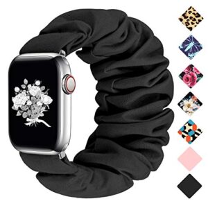 greatfine compatible for apple watch band scrunchie 38mm 40mm 41mm 42mm 44mm 45mm,soft elastic scrunchie watch bands,with iwatch series 8 7 6 se 5 4 3 2 1 ultra,replacement wristband for women(s/m)