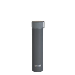asobu skinny mini fashon forward double walled stainless steel insulated water bottle bpa free 7.8 oz (smoke)