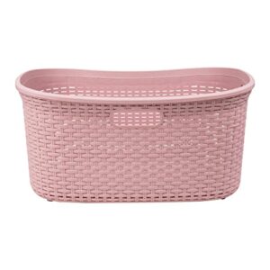 Mind Reader Basket Collection, Laundry Basket, 40 Liter (10kg/22lbs) Capacity, Cut Out Handles, Ventilated, Pink