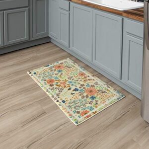 mohawk home machine washable summer kitchen rug ,summer floral