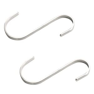 yinpecly s hooks 0.87" x 1.26" flat 304 stainless steel s shaped hanging hooks for kitchen spoon towels bathroom bedroom storage room office outdoor multiple uses silver tone 10pcs