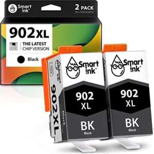 smart ink compatible ink cartridge replacement for hp 902xl 902 xl (2 black, combo pack) to use with officejet pro 6978 6968 6970 6975 6960 officejet 6962 6958 6950 6954 6951 6956 6961 6963 6964 6966
