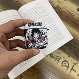N-brand Be Applicable Case for Airpods 1&2,Cute Funny Cartoon Character TPU Cover ,(Designed for Kids Girl and Boys) (Luffy)