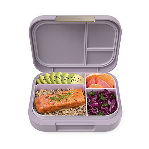 Bentgo® Modern - Versatile 4-Compartment Bento-Style Lunch Box, Leak-Resistant, Ideal for On-the-Go Balanced Eating - BPA-Free, Matte Finish and Ergonomic Design (Orchid)