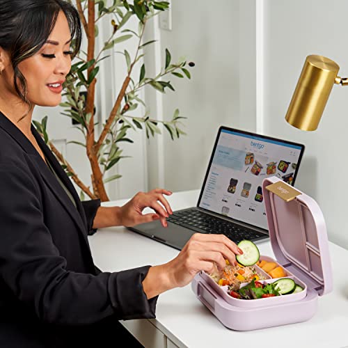 Bentgo® Modern - Versatile 4-Compartment Bento-Style Lunch Box, Leak-Resistant, Ideal for On-the-Go Balanced Eating - BPA-Free, Matte Finish and Ergonomic Design (Orchid)