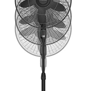 Lasko S18440 Performance 18-inch Oscillating Pedestal Standing Floor Fan with Remote Control and Adjustable Stand for Indoor, Bedroom, Living Room, Home Office & College Dorm Use – Black