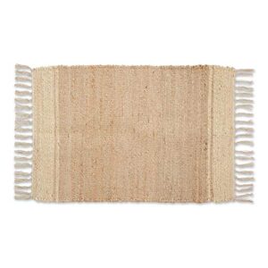 dii woven rugs collection hand-loomed jute, 2x3', off-white stripes