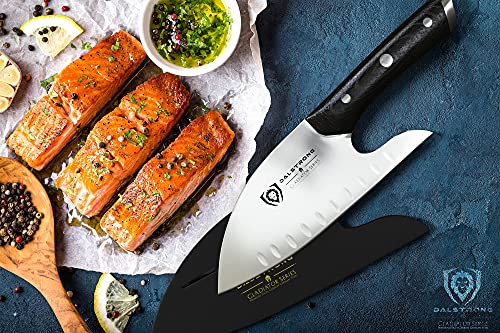 Dalstrong Guardian Chef Knife - 8 inch - Gladiator Series Elite - Ergonomic Design - Razor Sharp - Forged High Carbon German Steel - Full Tang - w/Sheath