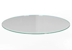 milan round 3/8" bevel edge glass top, 48 inch, clear