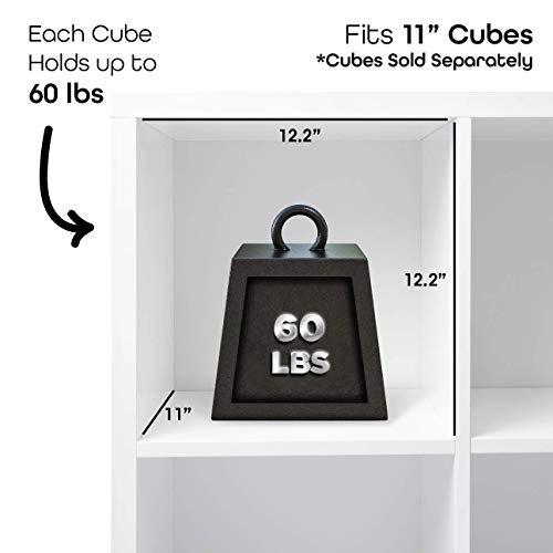 Milliard Storage Cube Organizer - 6 Storage Cubes/Organizer Shelf/White