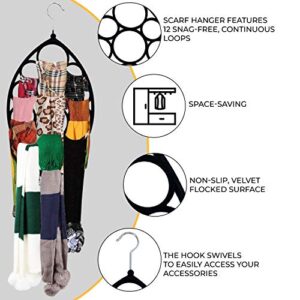 Petenina Scarf Hanger Organizer - Scarf Organizer for Closet - Scarf Hangers for Closet – Hijab Hanger Organizer – Space Saving Hijab Organizer, Scarves Hanger Organizer, Stole Hanger & More!