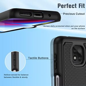 BNIUT for Motorola Moto G Power 2021 Case: Dual Layer Protective Heavy Duty Cell Phone Cover Shockproof Rugged with Non Slip Textured Back - Military Protection Bumper Tough - 6.6inch (Matte Black)