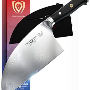 Dalstrong Serbian Chef Knife - 8 inch - Meat Cleaver - Shogun Series ELITE - Japanese AUS-10V Super Steel Kitchen Knife - G10 Handle - Sheath Included