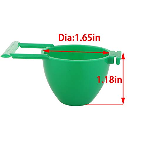 8 Pcs Mini Bird Parrot Food Bowl Feeder Plastic Pigeons Birds Cage Dish Convenient Hanging Container