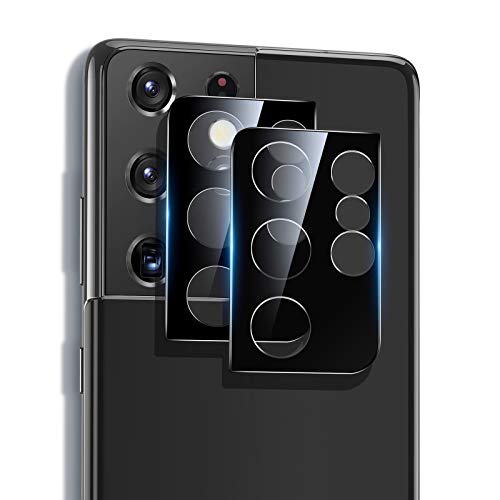 ESR Camera Lens Protector Compatible with Samsung Galaxy S21 Ultra [2-Pack] [Scratch-Resistant Tempered Glass] [Ultra-Thin], Black