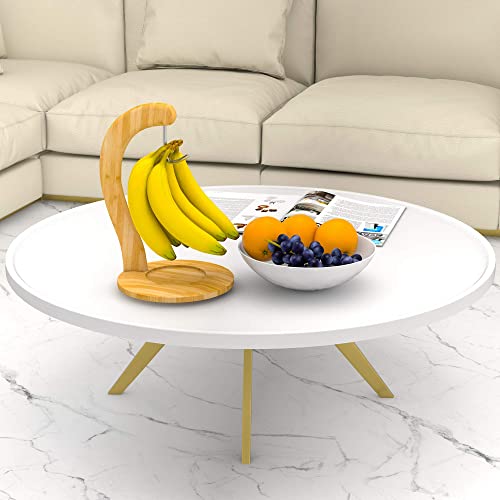 Banana Hanger Bamboo Holder Stand - Sturdy Display with Hook for Home or Bar, Countertop Fruit Storage,Natural Color