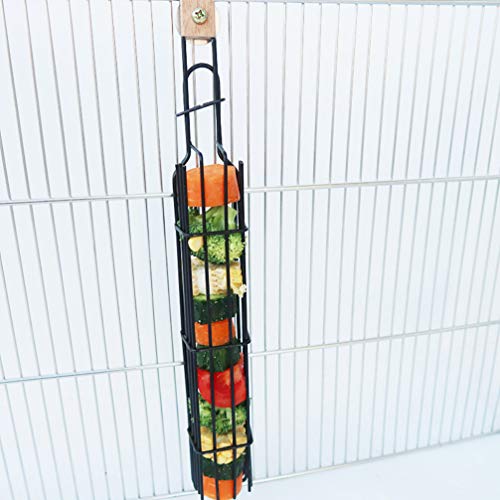 POPETPOP Stainless Steel Birds Fruit Vegetable Holder Parrot Feeder Foraging Toy Hanging Basket Fruit Fork Bird Treat Skewer Cage Accessories for Cockatiels Samll Animals