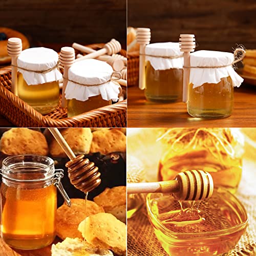 24 Pcs Honey Dipper Sticks, 3 inch Mini Wooden Honeycomb Stick, Small Honey Spoons Stirrer Stick for Honey Jar Dispense Drizzle Honey and Wedding Party Favors Gift