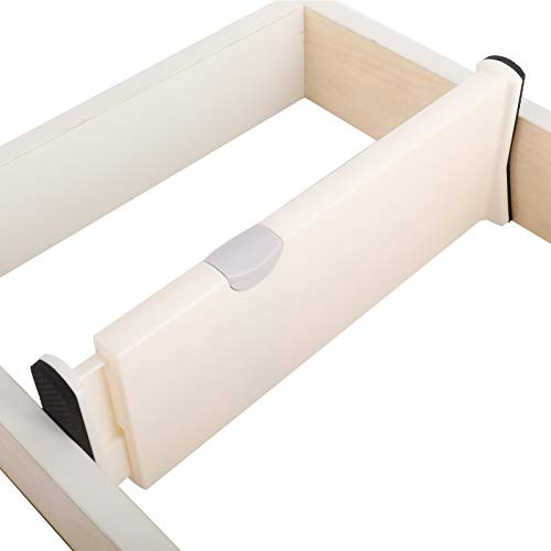 RealPlus 8 Pack of Plastic Drawer Dividers Organizer Separators Adjustable from 11-17 Inches for Bedroom,Closet,Baby Drawer,Dresser,Office,Kitchen Storage