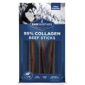 barkworthies collagen sticks (6-inch, 3-count) - great tasting, highly digestible, single ingredient, dog chew