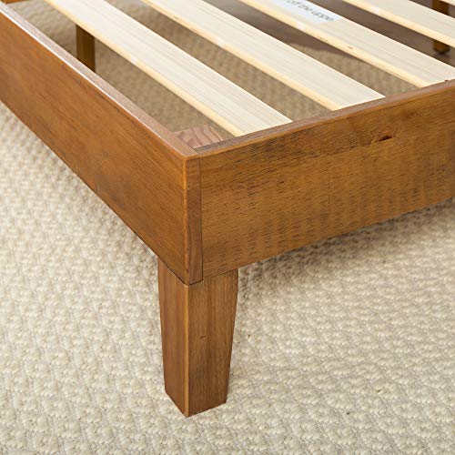 Zinus Alexis Deluxe Wood Platform Bed Frame, Rustic Pine, Queen & 12 Inch Green Tea Memory Foam Mattress/CertiPUR-US Certified/Bed-in-a-Box/Pressure Relieving, Queen